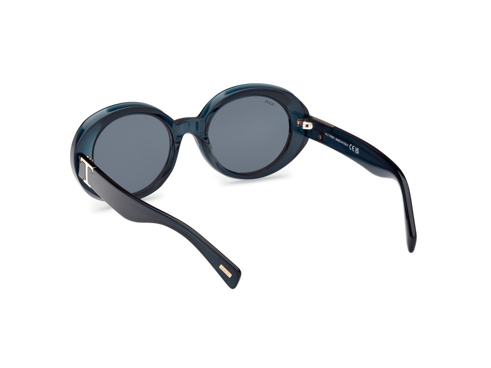 Sonnenbrillen Tod's TO0372 (90V) farbe blu lucido form rund gläser blu