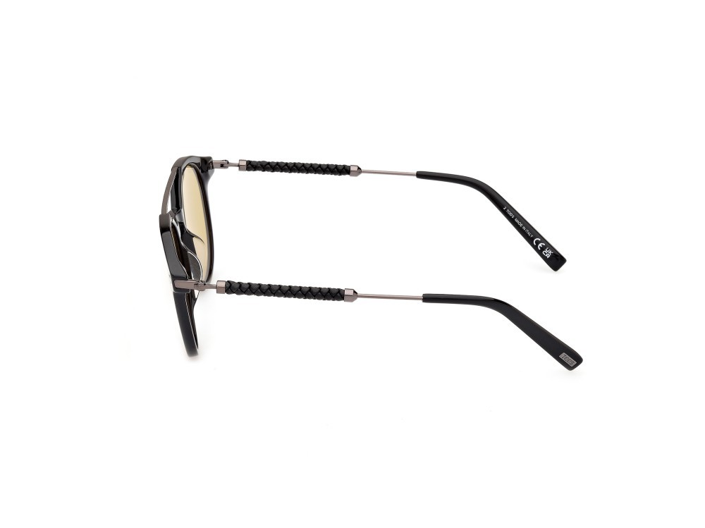 Sonnenbrillen Tod's TO0377 (01E) farbe nero lucido form rund gläser marrone