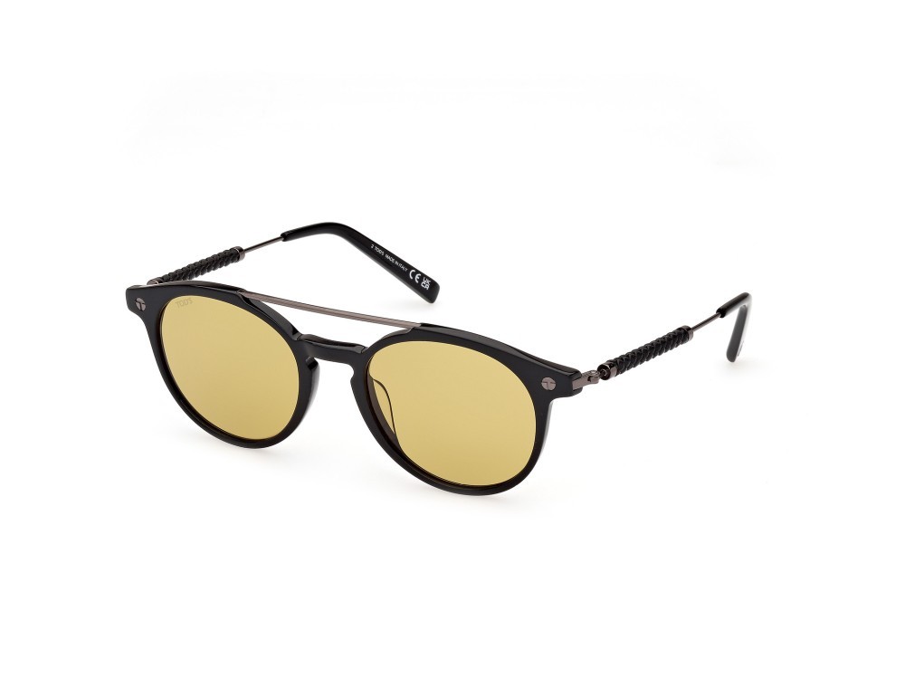 Sonnenbrillen Tod's TO0377 (01E) farbe nero lucido form rund gläser marrone