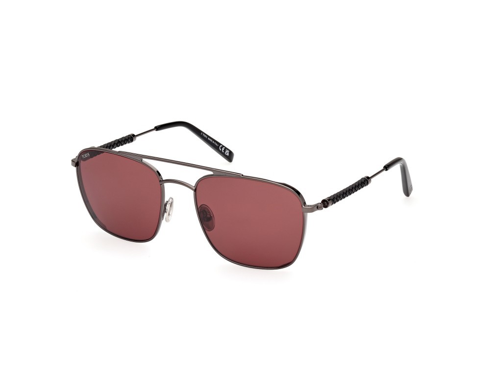 Occhiali da sole Tod's TO0379 (08S) colore antracite lucido forma navigator lenti bordeaux