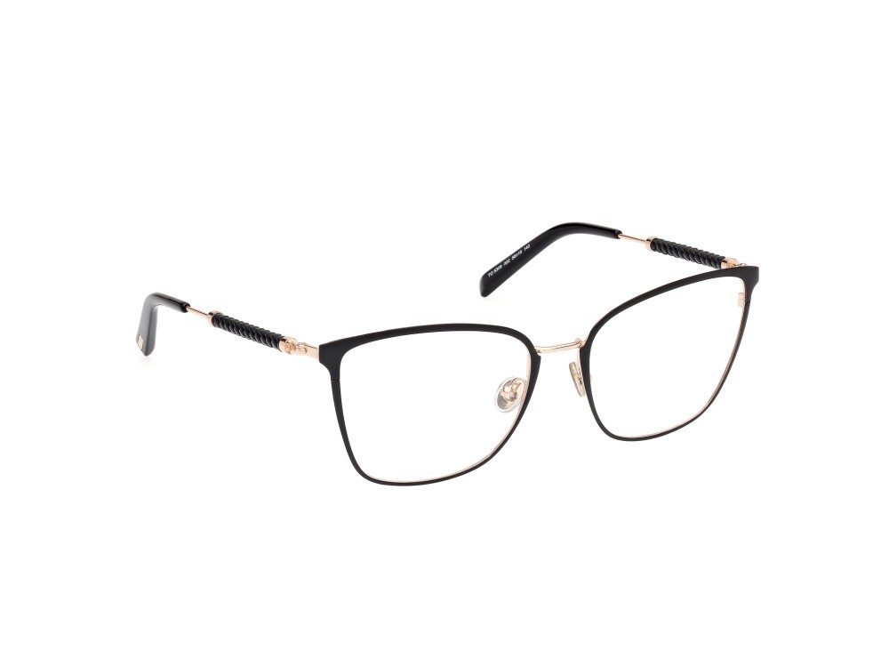 Occhiali da vista Tod's TO5308 (002) colore nero opaco - oro rosé lucido forma geometrico 