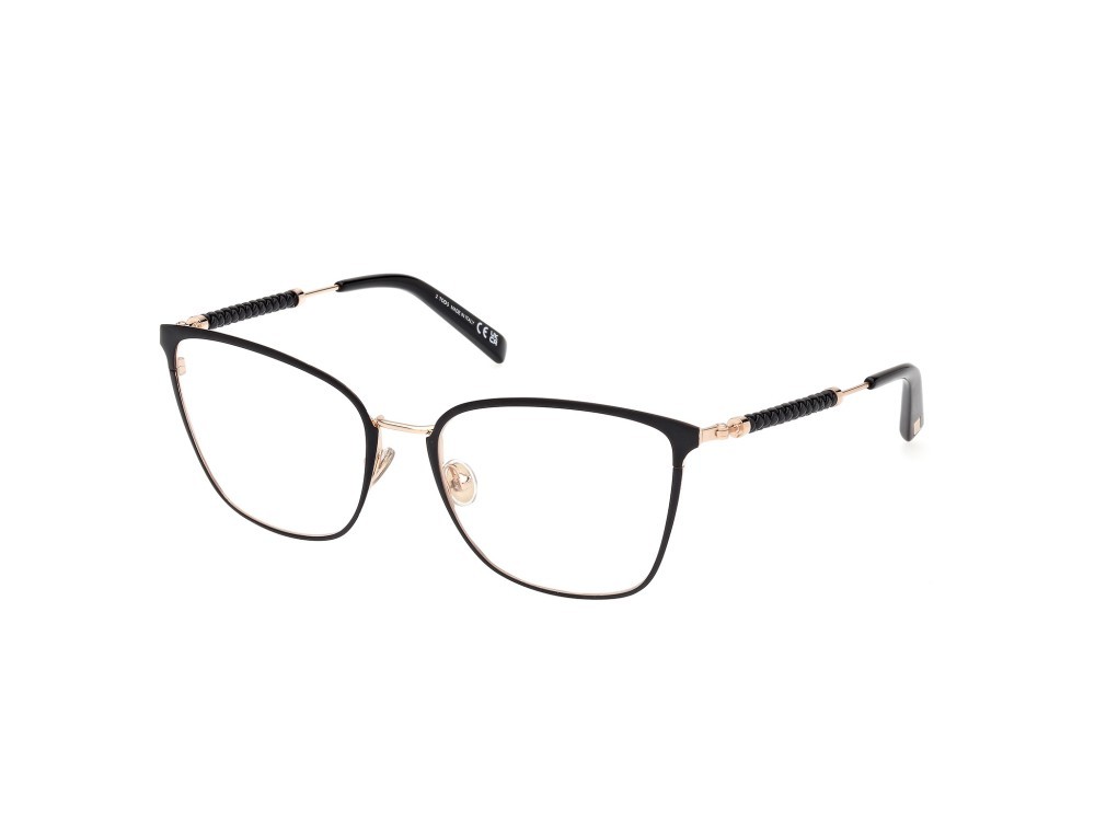 Occhiali da vista Tod's TO5308 (002) colore nero opaco - oro rosé lucido forma geometrico 
