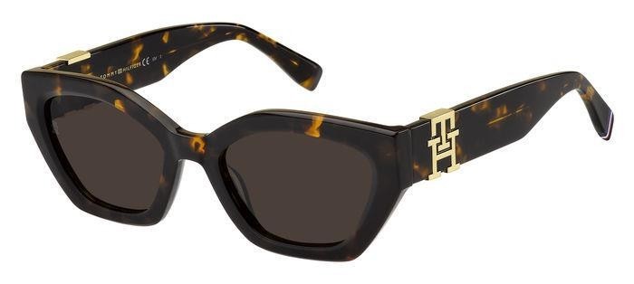 Sunglasses Tommy Hilfiger TH 1979/S 205969 (086 70) color havana shape cat eye lenses brown