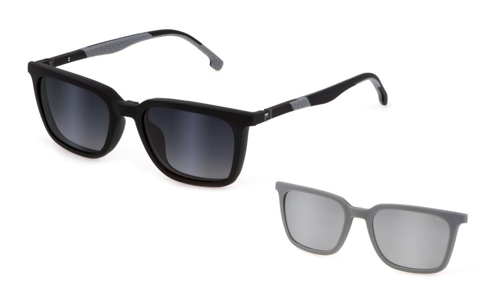 Brillen Fila UFI438 (U28P) + clip-on farbe nero opaco gläser smoke gradient