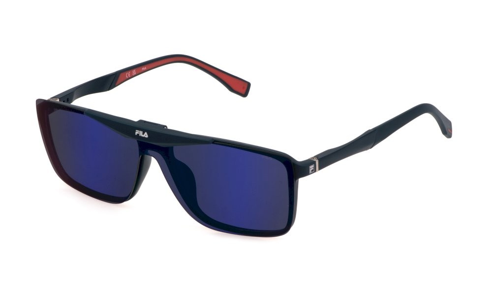 Occhiali da vista Fila UFI536 (6QSP) c/clip-on colore blu opaco lenti blu