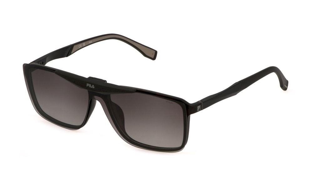 Occhiali da vista Fila UFI536 (878P) c/clip-on colore avana scura opaca lenti brown gradient