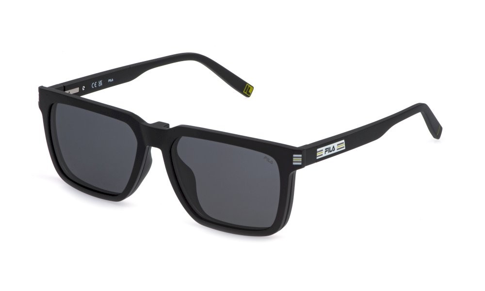 Occhiali da vista Fila UFID08 (U28Z) + clip-on colore nero opaco lenti smoke