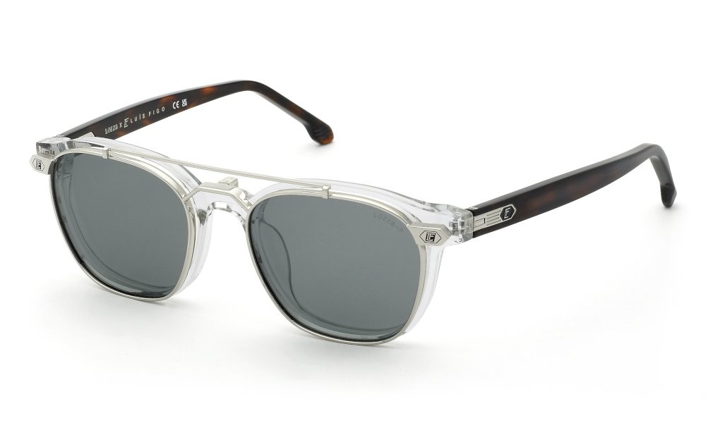 Brillen Lozza Luis Figo UL4418 (880P) + clip-on farbe cristallo lucido gläser smoke