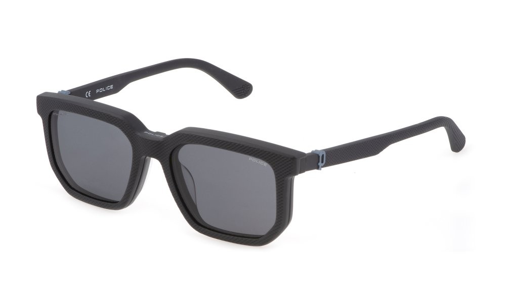 Brillen Police UPLF75 (1GPZ) + clip-on farbe grigio scuro gläser smoke
