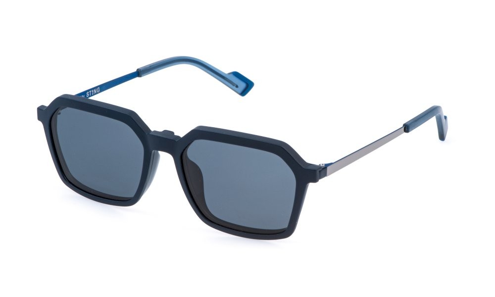 Eyeglasses Sting UST545 (6PEP) color blu sfumato lenses smoke