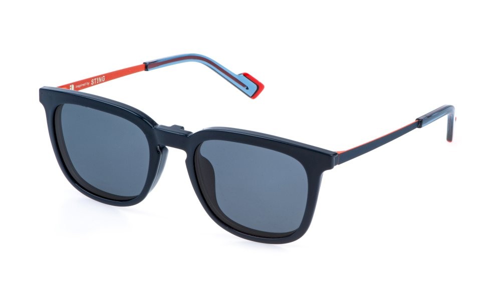 Eyeglasses Sting UST546 (D82P) color blu pieno lenses smoke
