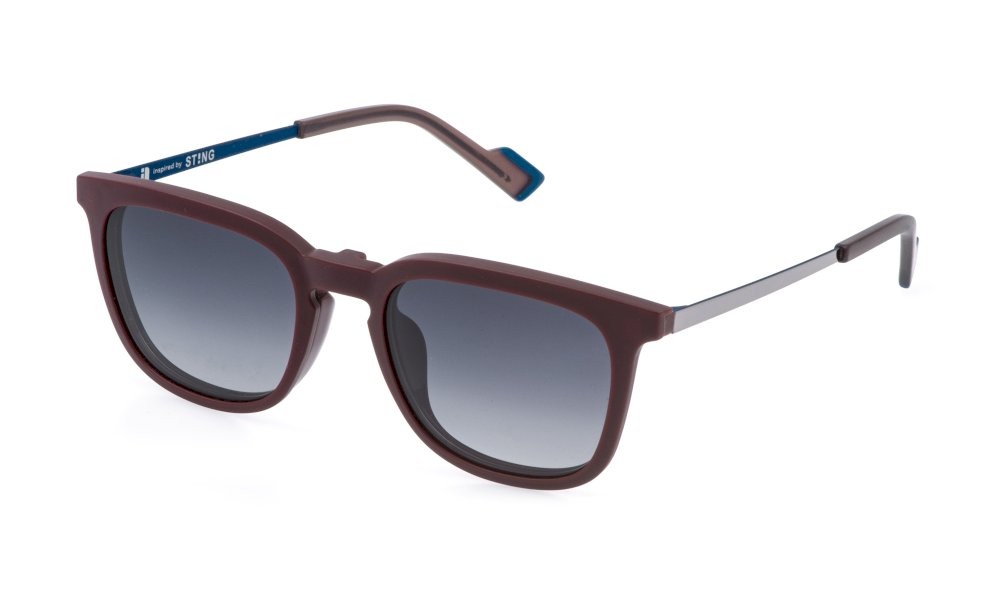Occhiali da vista Sting UST546 (GFPP) colore bordeaux sfumato lenti smoke gradient