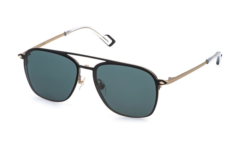 Occhiali da vista Sting UST567 (0315) c/clip-on colore oro rose' opaco c/parti nero opaco lenti green