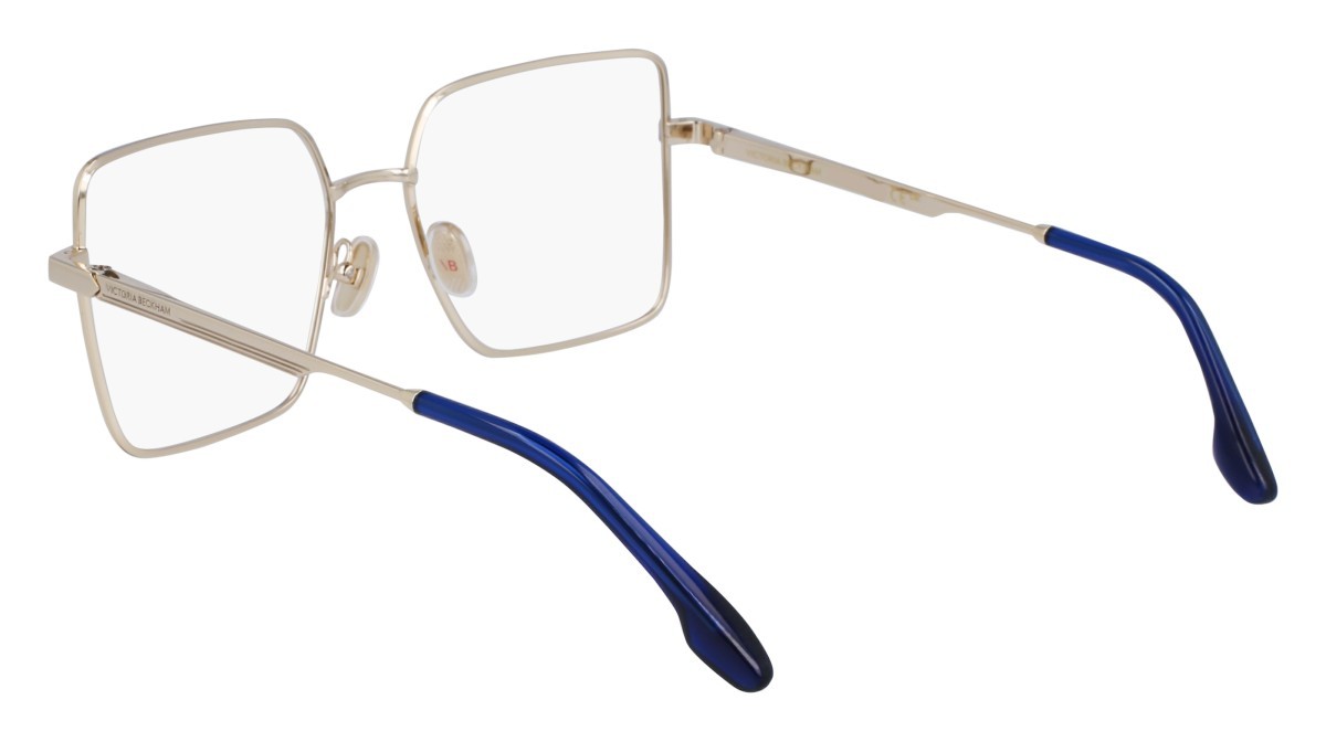 Brillen Victoria Beckham VB2132 (715) farbe light gold form quadratisch gläser demo clear