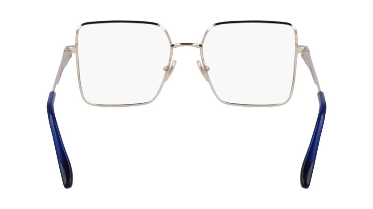 Brillen Victoria Beckham VB2132 (715) farbe light gold form quadratisch gläser demo clear