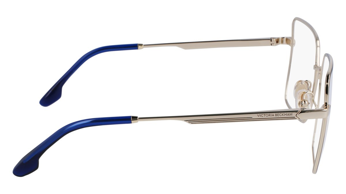 Brillen Victoria Beckham VB2132 (715) farbe light gold form quadratisch gläser demo clear