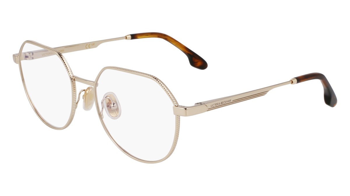 Brillen Victoria Beckham VB2135 (714) farbe gold form oval gläser color 1