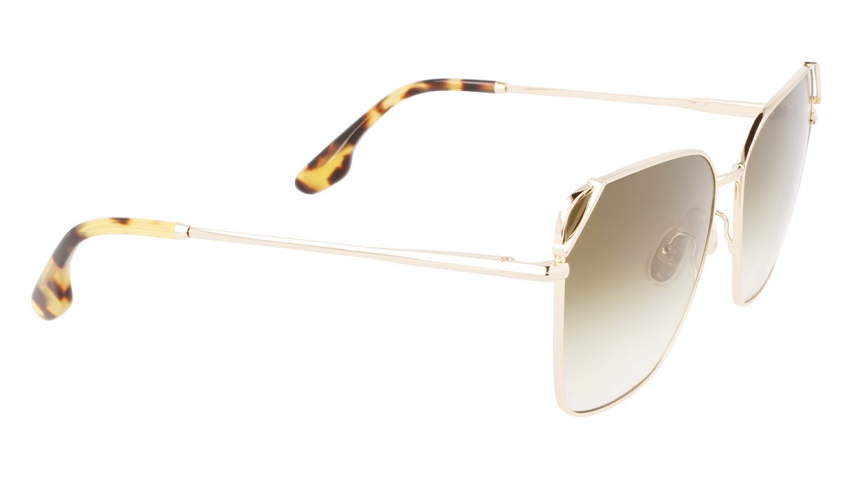 Sonnenbrillen Victoria Beckham VB228S (700) farbe gold-khaki form quadratisch 