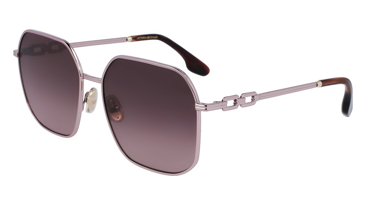 Sonnenbrillen Victoria Beckham VB232S (601) farbe rose form quadratisch gläser gradient purple