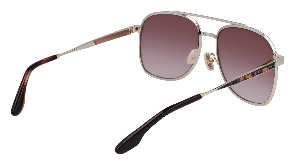 Sonnenbrillen Victoria Beckham VB233S (702) farbe gold/brown form navigator gläser gradient brown