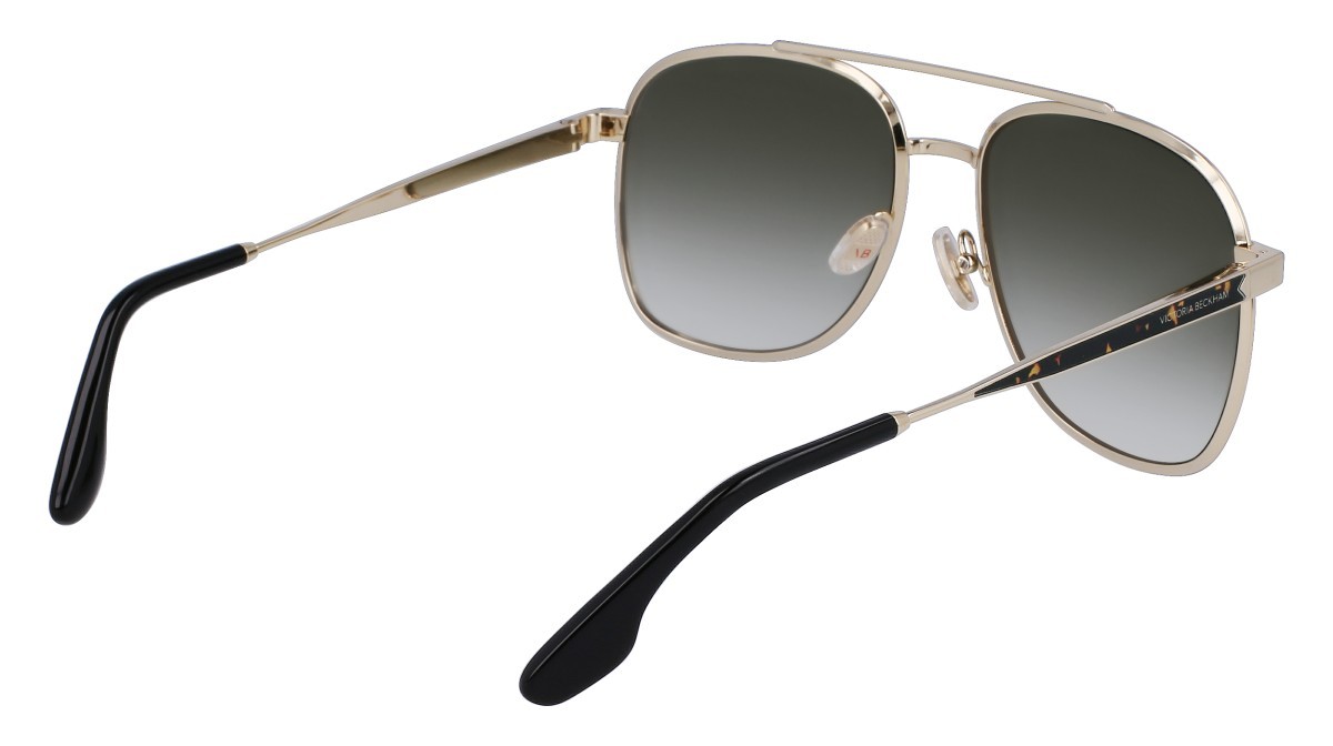 Sonnenbrillen Victoria Beckham VB233S (714) farbe gold form navigator gläser gradient green