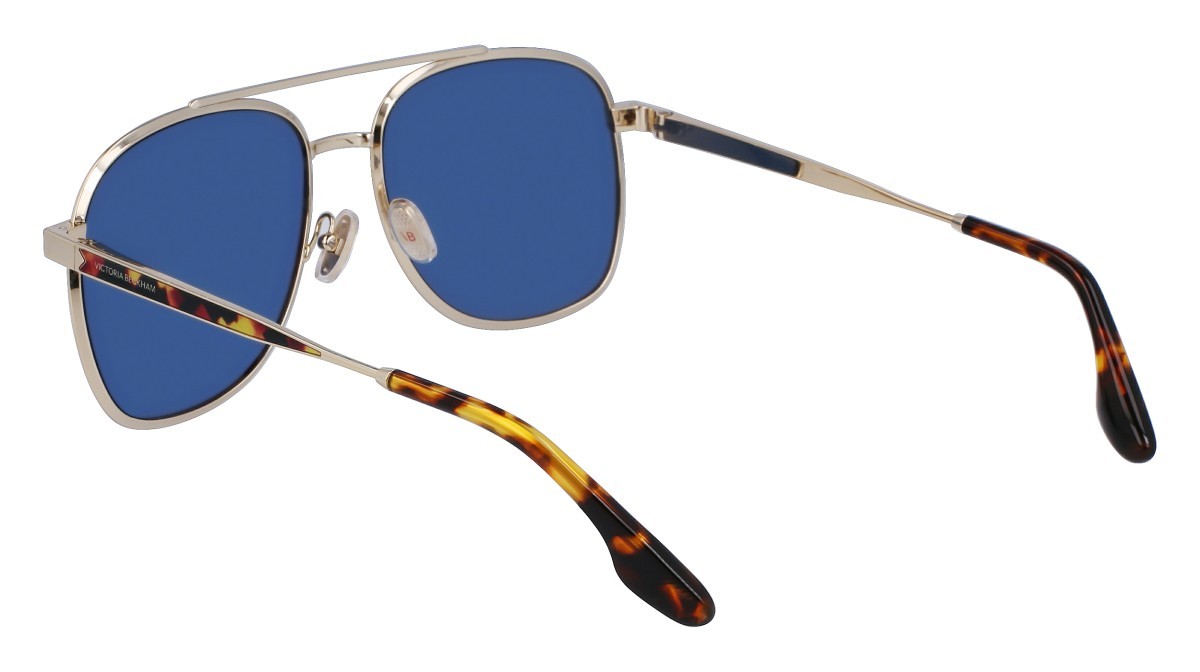 Sonnenbrillen Victoria Beckham VB233S (720) farbe gold/blue form navigator gläser solid blue