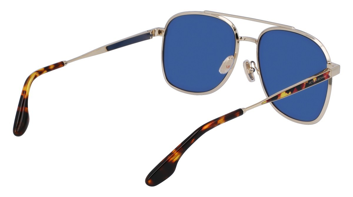 Sonnenbrillen Victoria Beckham VB233S (720) farbe gold/blue form navigator gläser solid blue