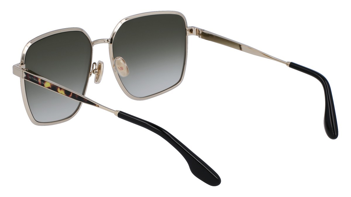 Sonnenbrillen Victoria Beckham VB234S (700) farbe gold/khaki form rechteckig gläser gradient green