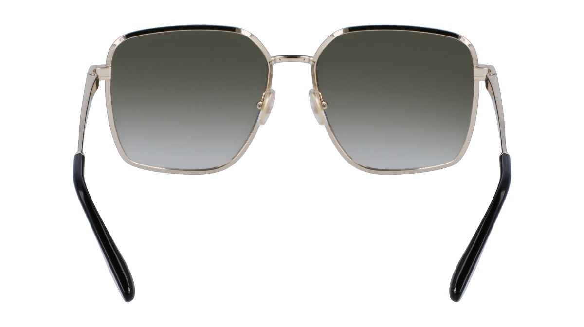 Sonnenbrillen Victoria Beckham VB234S (700) farbe gold/khaki form rechteckig gläser gradient green