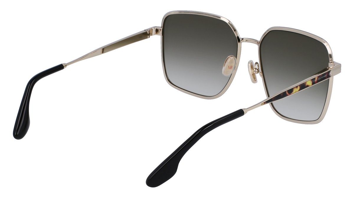 Sonnenbrillen Victoria Beckham VB234S (700) farbe gold/khaki form rechteckig gläser gradient green