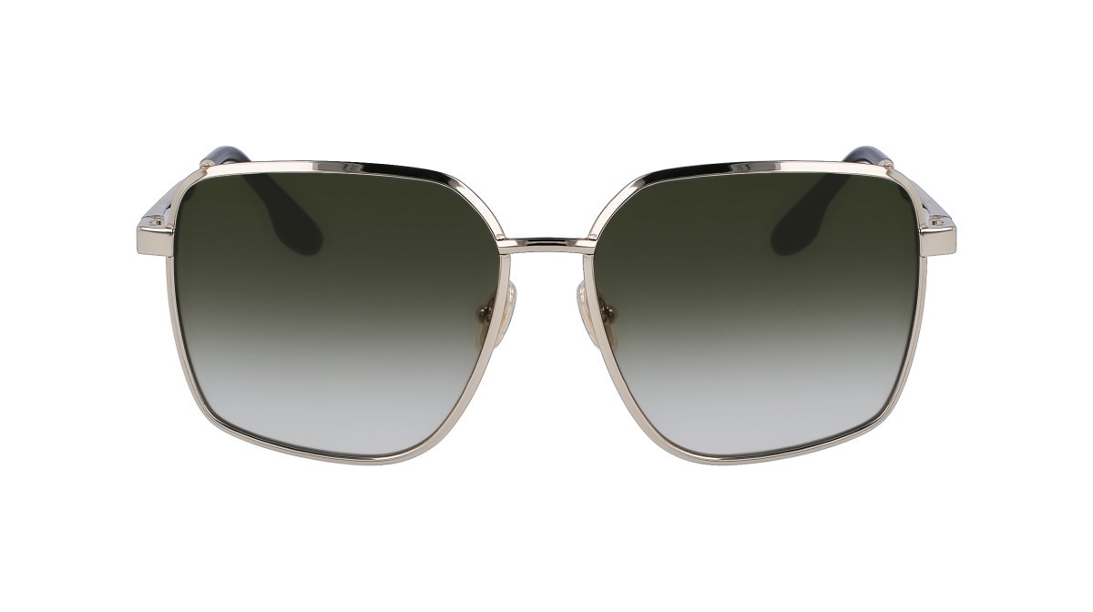 Sonnenbrillen Victoria Beckham VB234S (700) farbe gold/khaki form rechteckig gläser gradient green