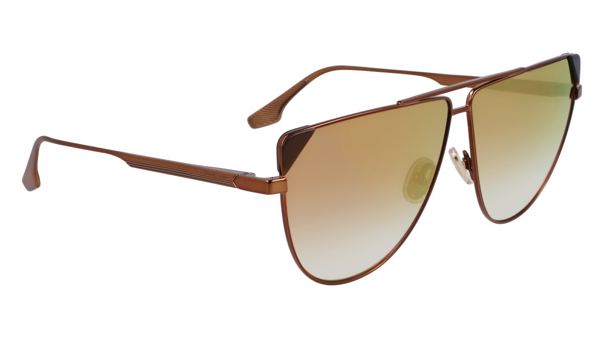 Sonnenbrillen Victoria Beckham VB239S (230) farbe striped brown form pantos gläser rainbow bronze