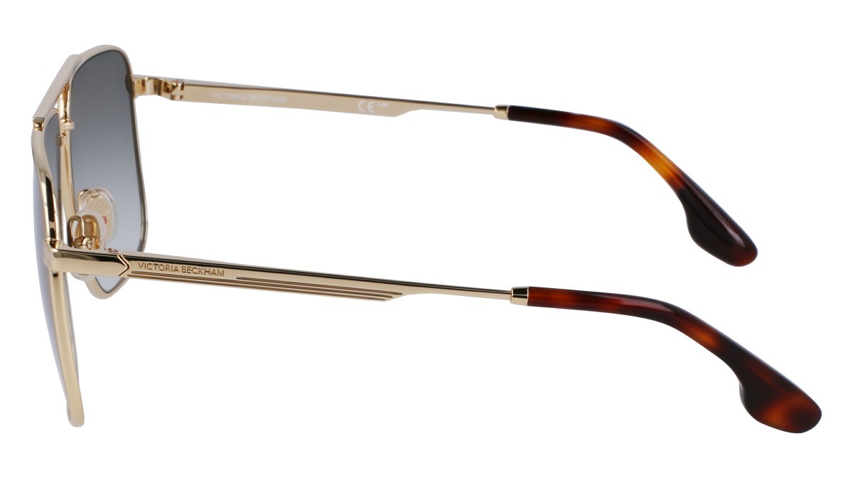Sonnenbrillen Victoria Beckham VB240S (700) farbe gold/khaki form navigator gläser gradient green