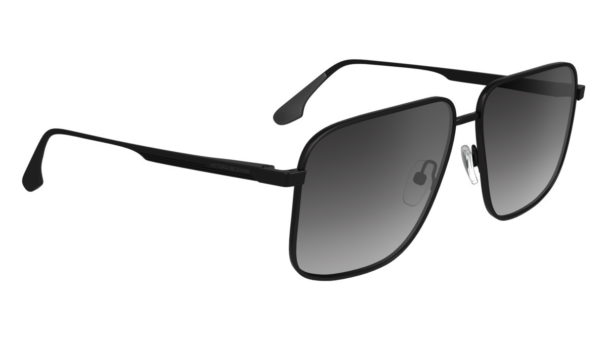 Sonnenbrillen Victoria Beckham VB243S (002) farbe matte black form navigator gläser gradient grey