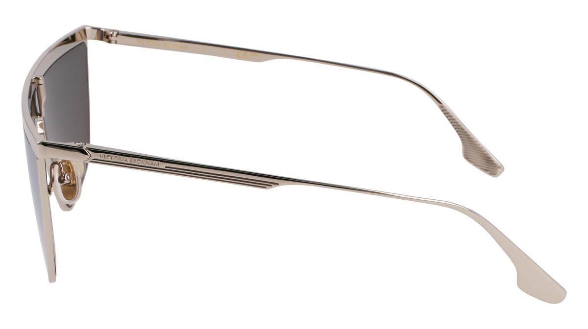Sunglasses Victoria Beckham VB245S (045) color silver mirror shape mask lenses solid grey w/silver mirror
