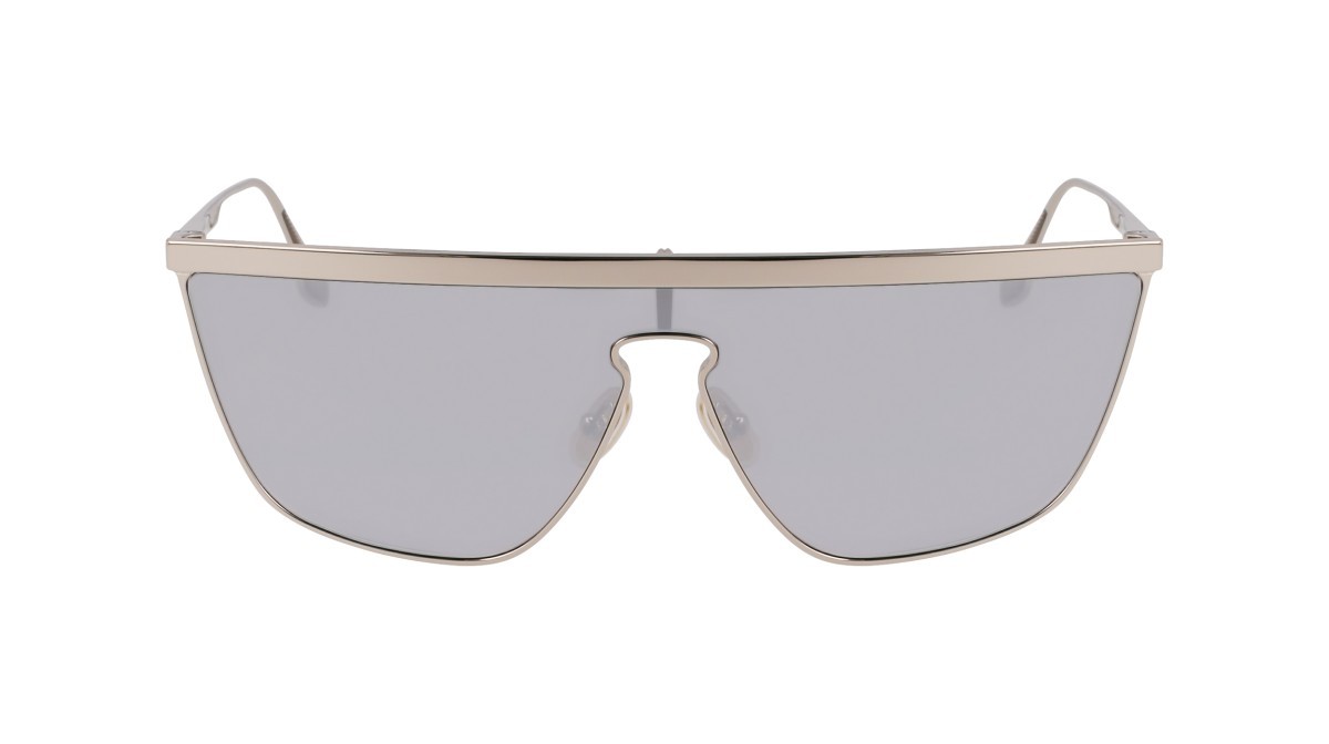 Sunglasses Victoria Beckham VB245S (045) color silver mirror shape mask lenses solid grey w/silver mirror