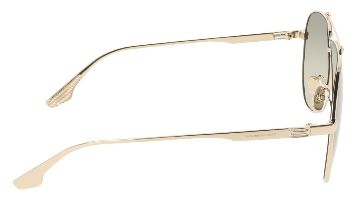 Sonnenbrillen Victoria Beckham VB248S (714) farbe gold form aviator gläser gradient green