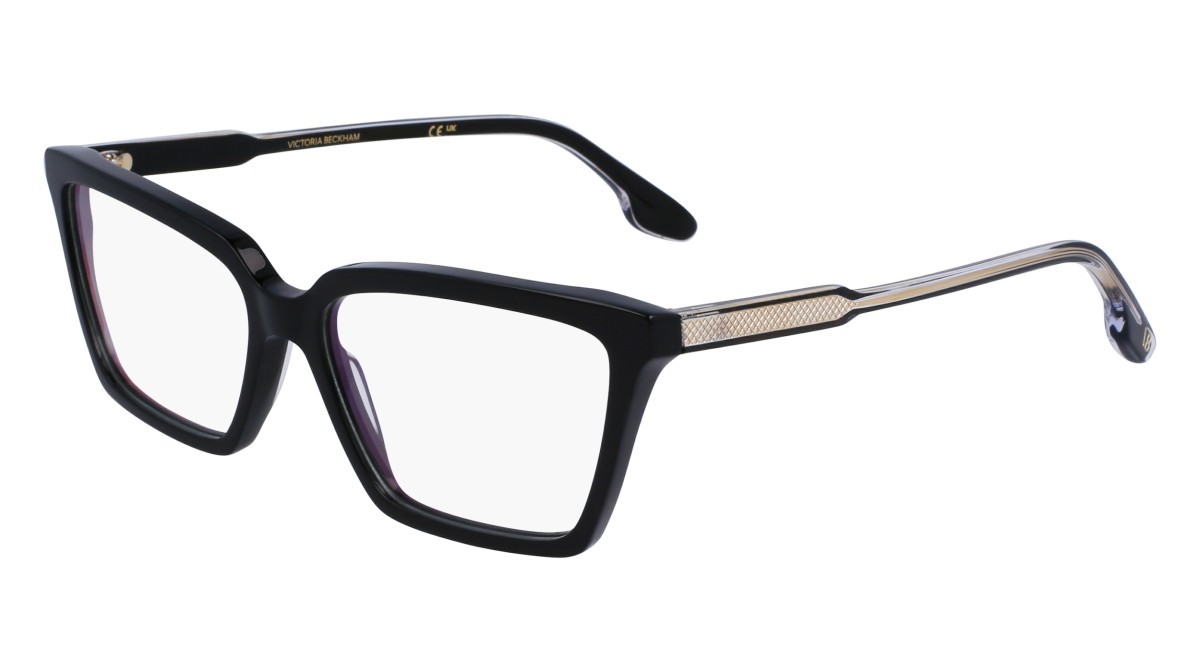 Brillen Victoria Beckham VB2653 (001) farbe black form rechteckig gläser demo clear
