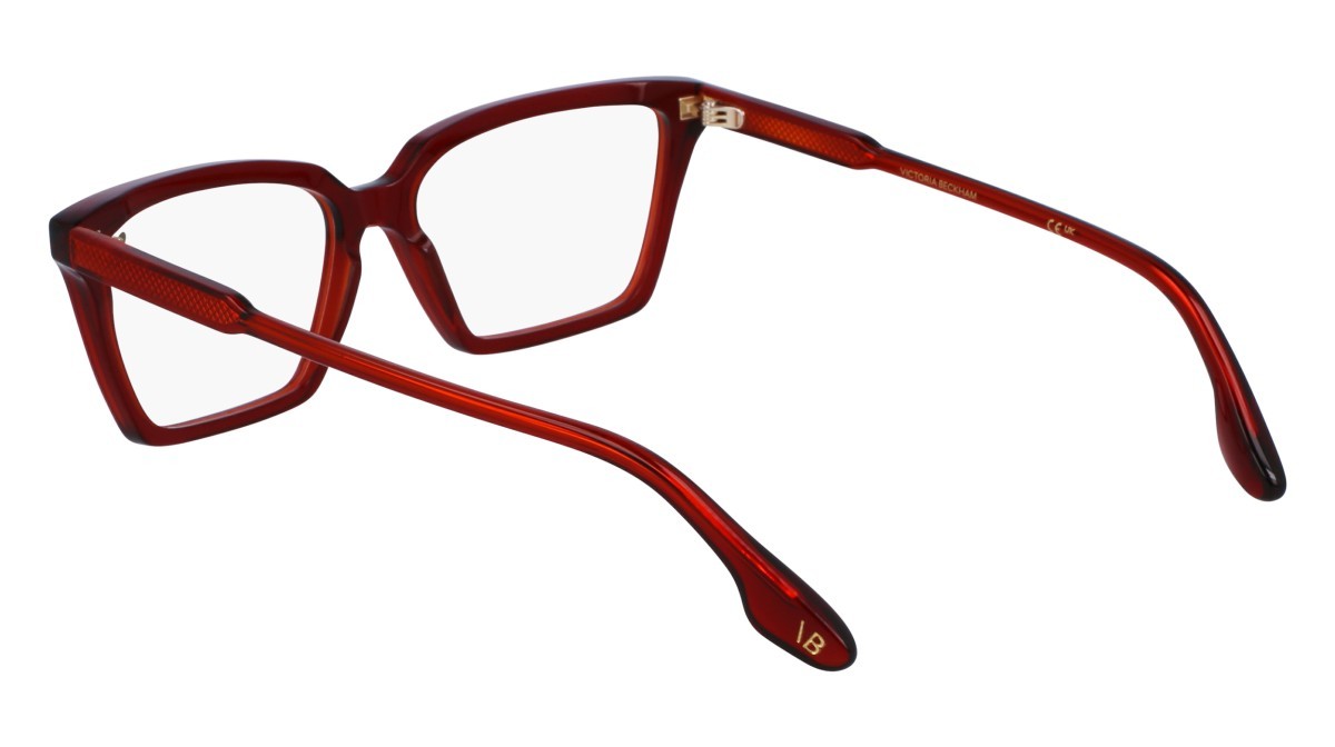 Brillen Victoria Beckham VB2653 (610) farbe red form rechteckig gläser demo clear