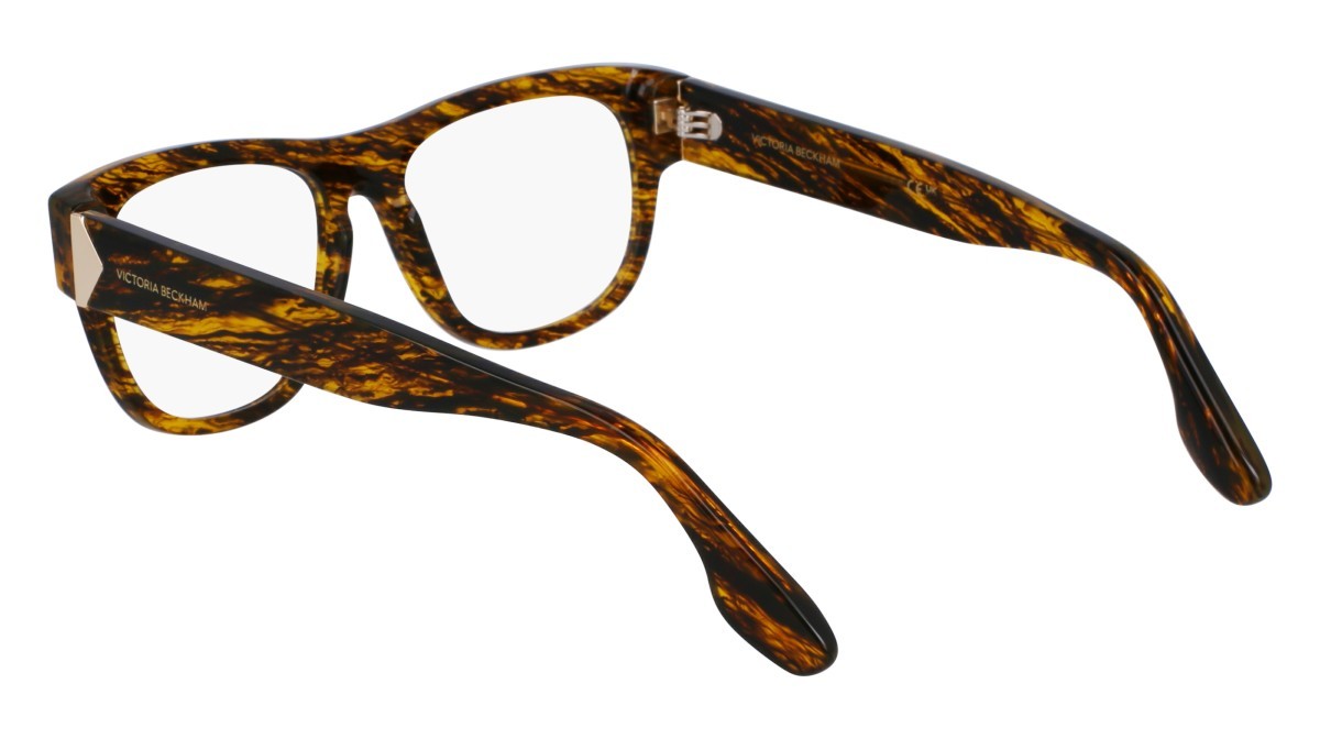 Brillen Victoria Beckham VB2655 (736) farbe translucent horn form rechteckig gläser demo clear