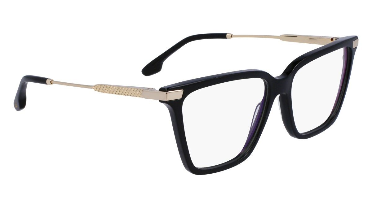 Brillen Victoria Beckham VB2657 (001) farbe black form rechteckig gläser demo clear