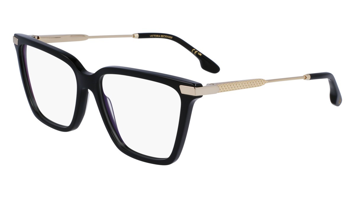Brillen Victoria Beckham VB2657 (001) farbe black form rechteckig gläser demo clear