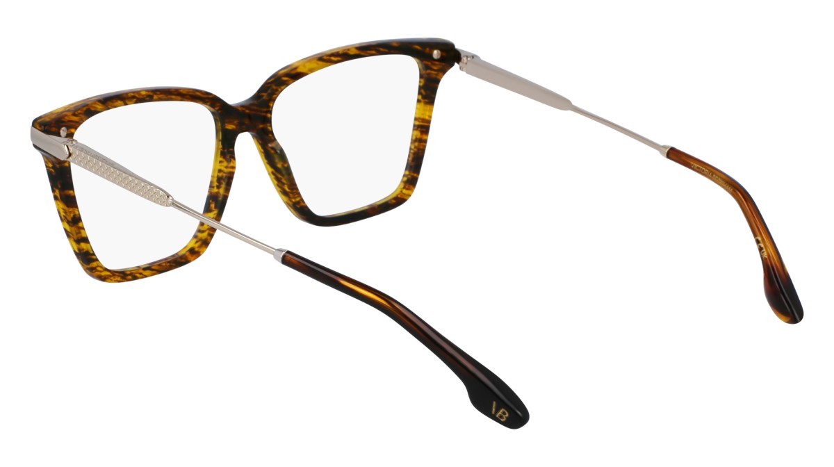 Brillen Victoria Beckham VB2657 (736) farbe translucent horn form rechteckig gläser demo clear