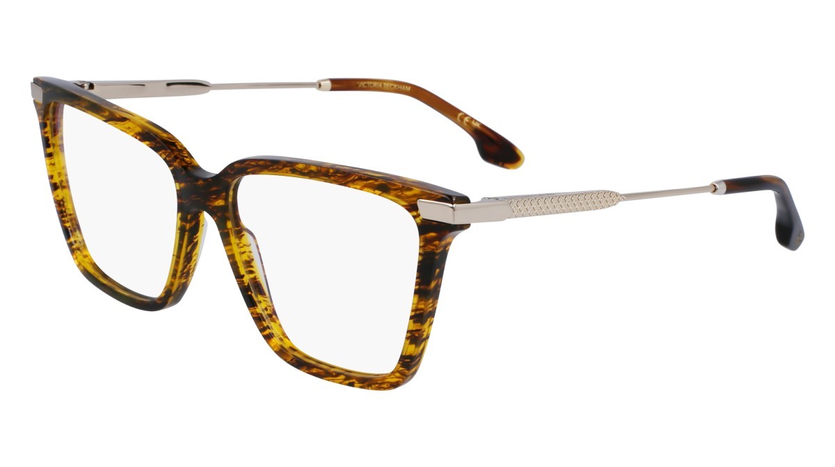 Brillen Victoria Beckham VB2657 (736) farbe translucent horn form rechteckig gläser demo clear