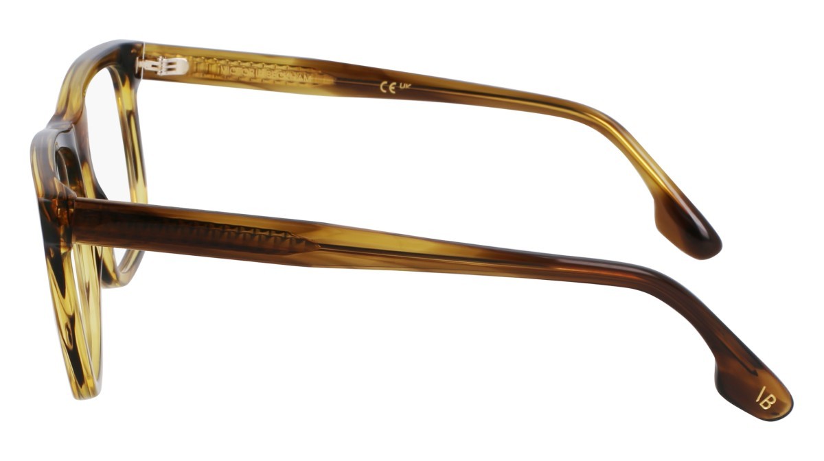 Brillen Victoria Beckham VB2670 (318) farbe striped khaki form rechteckig gläser color 3