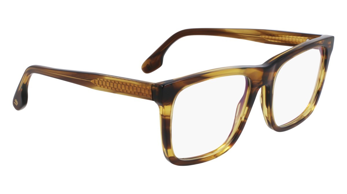 Brillen Victoria Beckham VB2670 (318) farbe striped khaki form rechteckig gläser color 3
