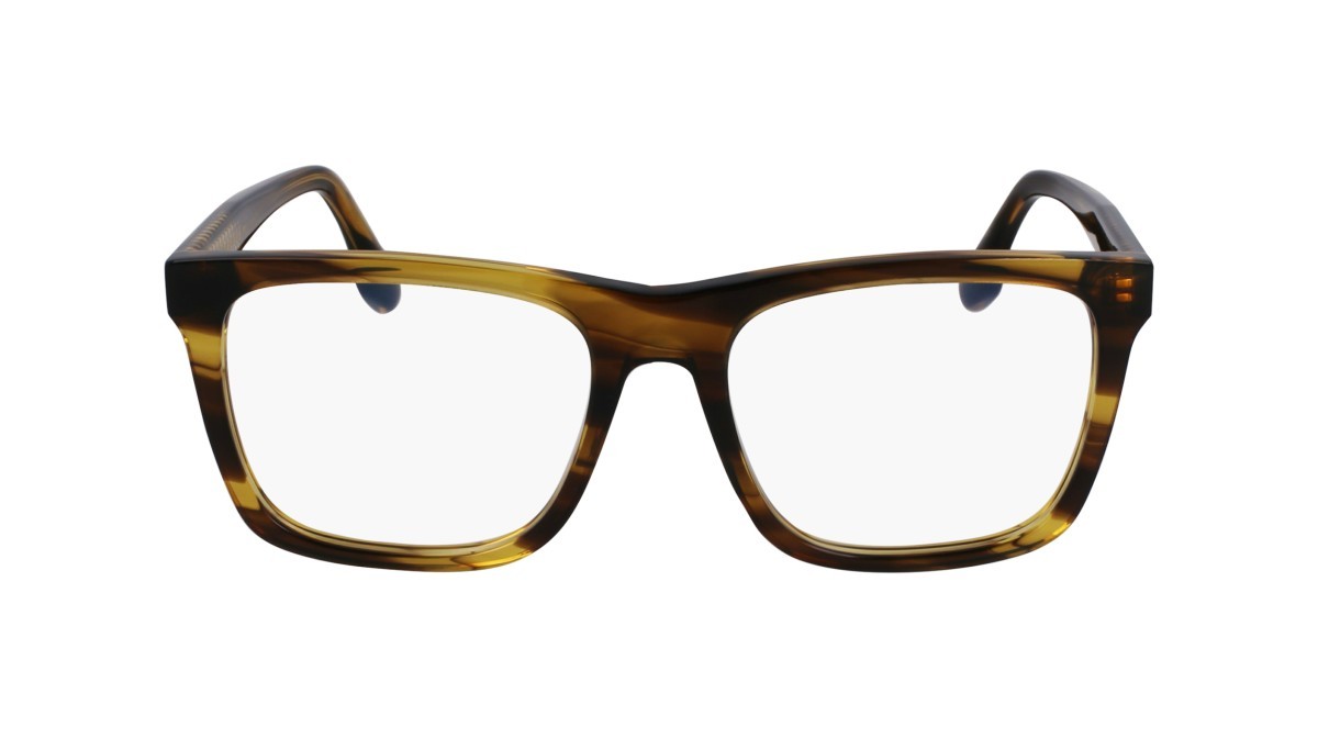 Brillen Victoria Beckham VB2670 (318) farbe striped khaki form rechteckig gläser color 3