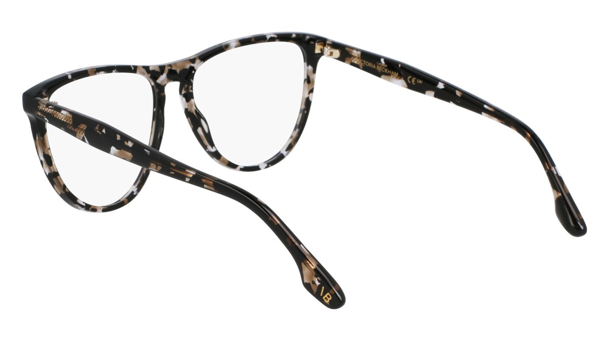 Brillen Victoria Beckham VB2672 (010) farbe black havana form aviator gläser recycled demo lens w/ar blue on the front