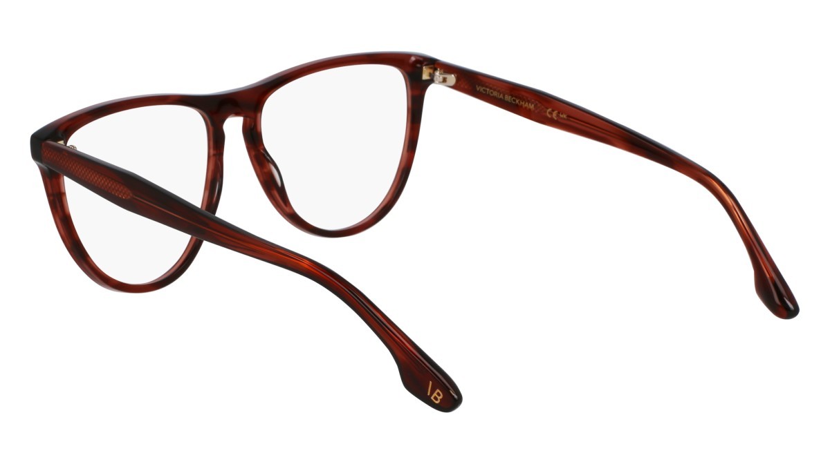 Brillen Victoria Beckham VB2672 (618) farbe striped red form aviator gläser recycled demo lens w/ar blue on the front