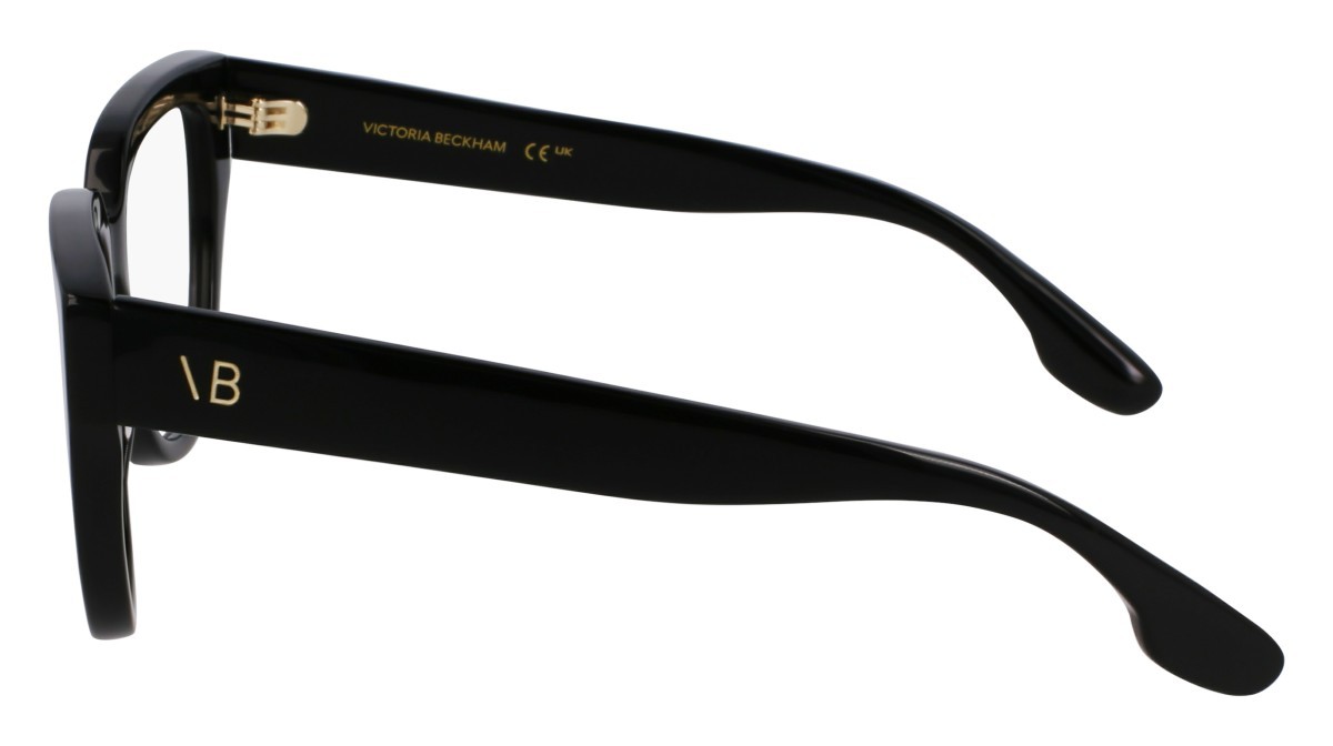 Brillen Victoria Beckham VB2674 (001) farbe black form rechteckig gläser recycled demo lens w/ar blue on the front